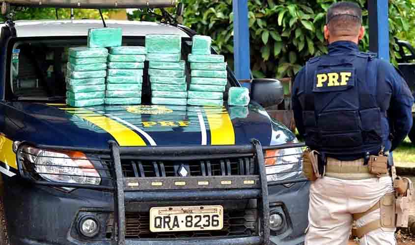 PRF apreende mais de 35 kg de cocaína em Guajará-Mirim/RO