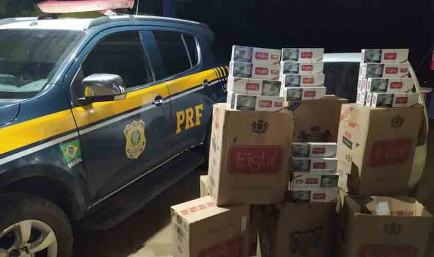 PRF apreende 5 mil maços de cigarro contrabandeados