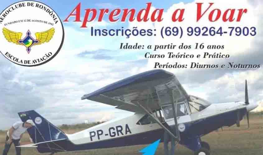 Últimos dias para se matricular no Curso de Piloto de Avião do Aeroclube de Rondônia
