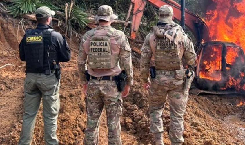 PF e ICMBio combatem garimpo ilegal em Rondônia