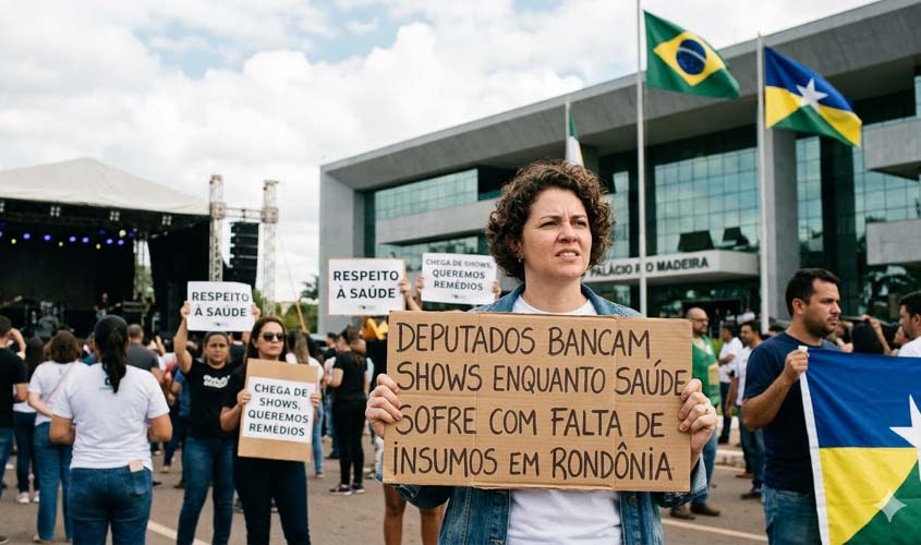 Deputados bancam shows enquanto saúde sofre com falta de insumos em Rondônia