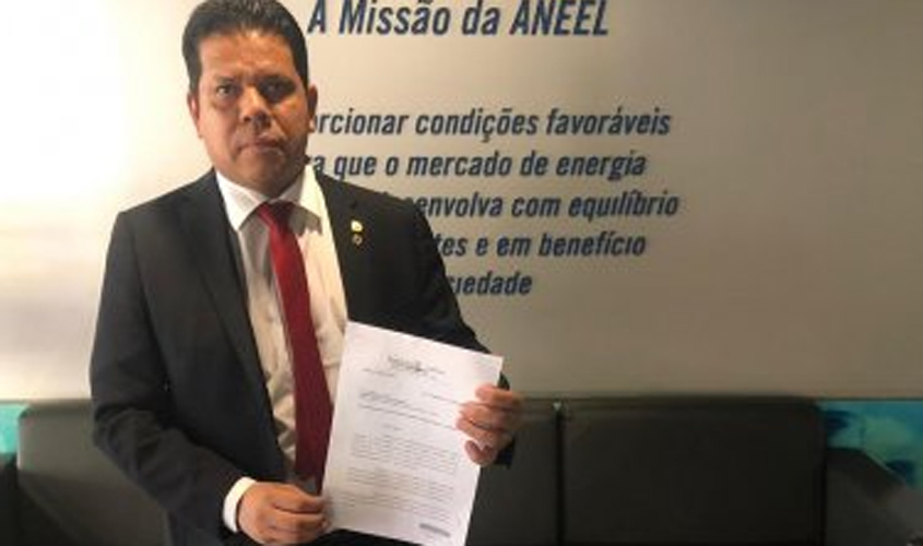 Jair Montes protocola pedido a ANEEL para que seja intermediada elevação da BR 425 e das Bocas de Linhas em Nova Mamoré