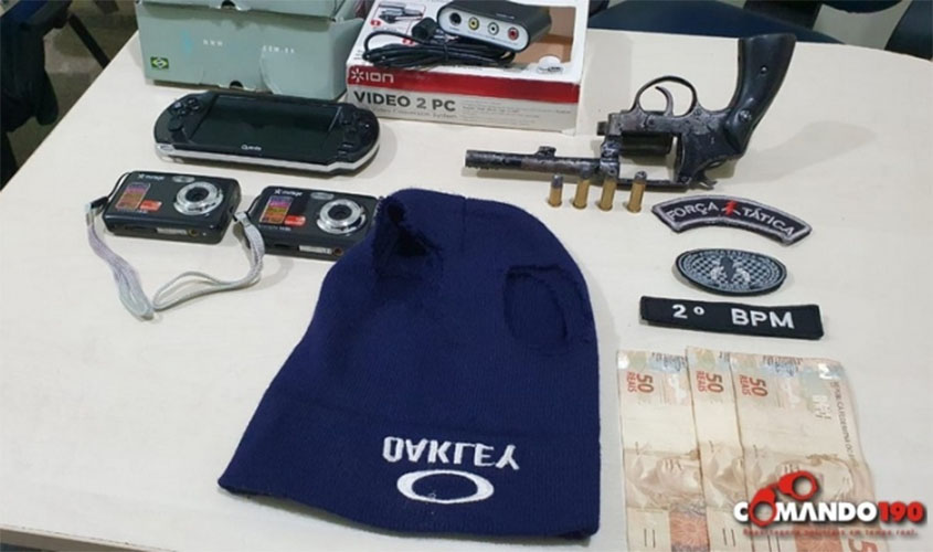 PM apreende arma de fogo que seria usada em assaltos e prende suspeito