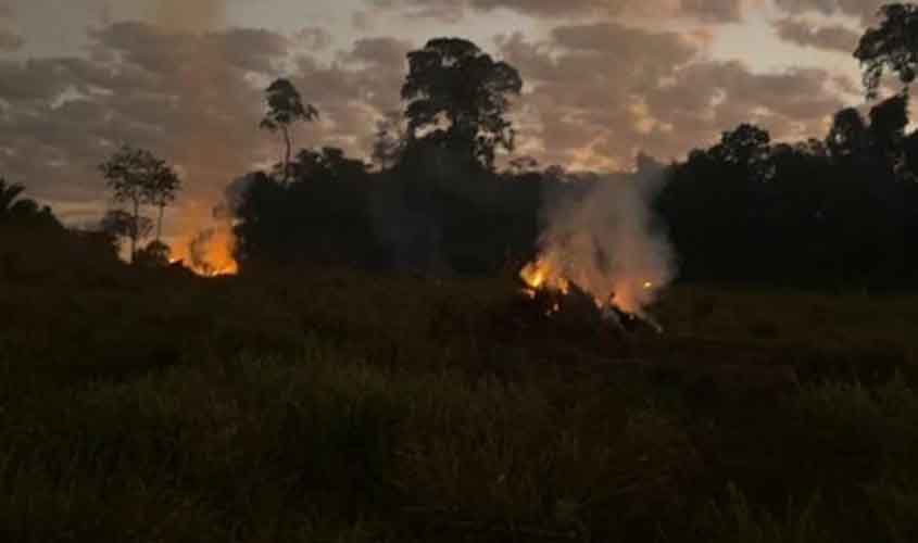 PF combate incêndios criminosos em Rondônia