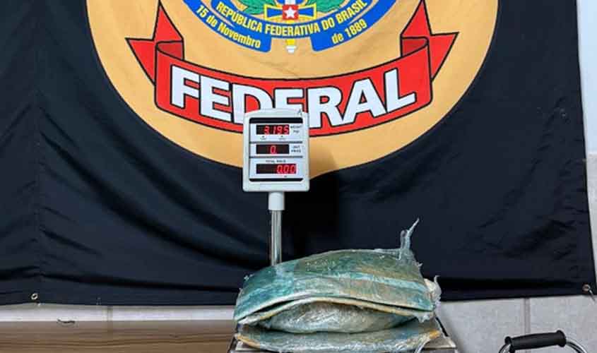 PF prende homem com droga presa ao corpo no Aeroporto Governador Jorge Teixeira/RO