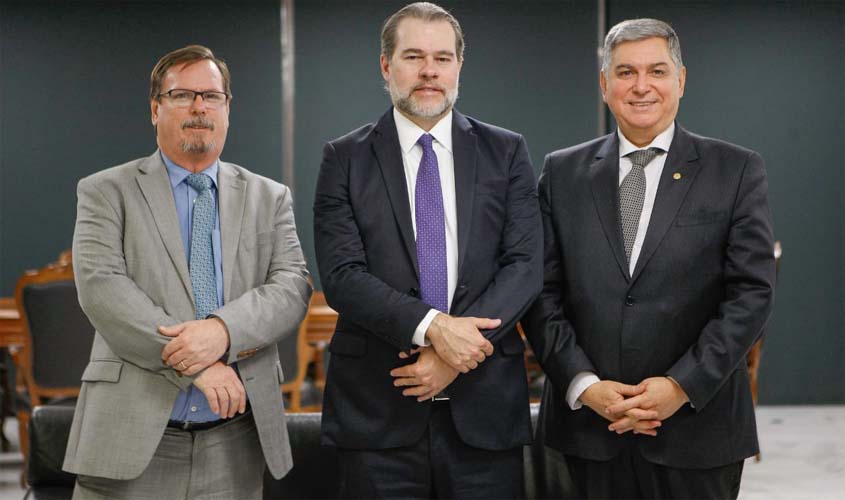 Desembargador do Tribunal de Justiça de Rondônia participa de reunião com o presidente do Supremo Tribunal Federal (STF), Dias Toffoli