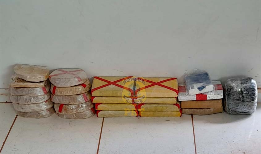 Em Guajará-Mirim/RO, PRF apreende quase 25 KG de Drogas