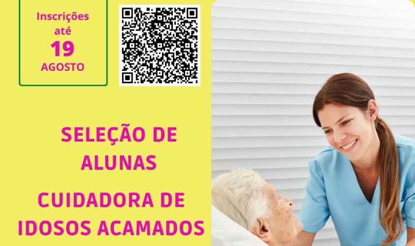 Campus oferta vagas para o curso de formação de cuidadoras de idosos acamados