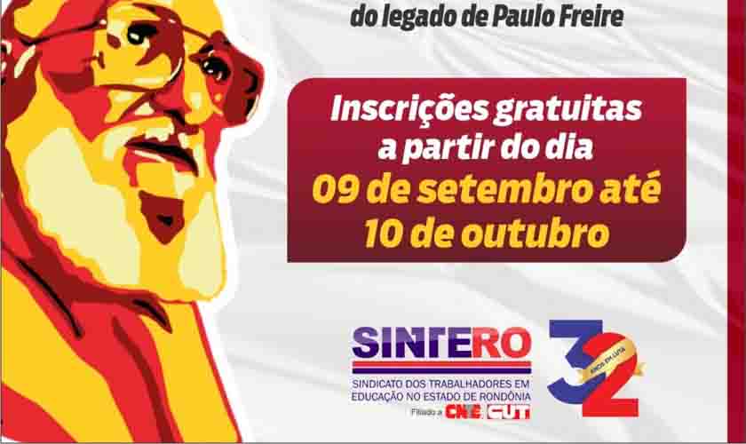 Concurso 'Sintero Freireano: Vivências das trabalhadoras e trabalhadores em educação a partir do legado de Paulo Freire' é lançado