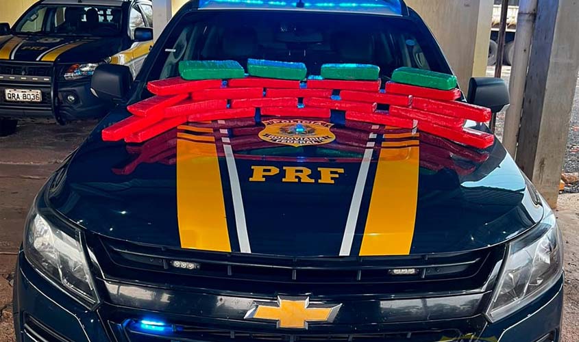 Em Pimenta Bueno/RO, PRF apreende quase 20 KG de Maconha