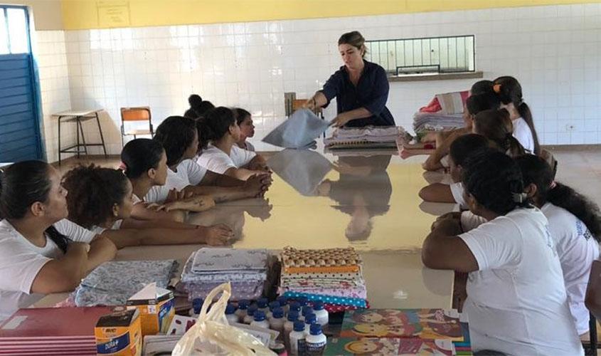 Prestações pecuniárias proporcionam curso de patchwork