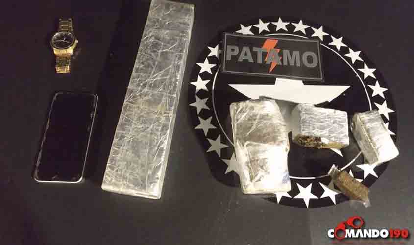 Jiparanaense é preso em Jaru transportando 2 Kg de Maconha