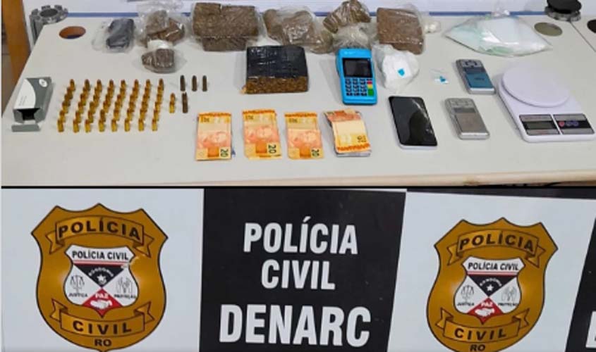 Polícia Civil cumpre mandado e apreende drogas e munições
