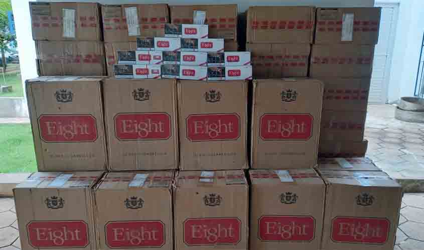 PM de Rondônia apreende 50 mil maços de cigarro e diversas mercadorias contrabandeadas 
