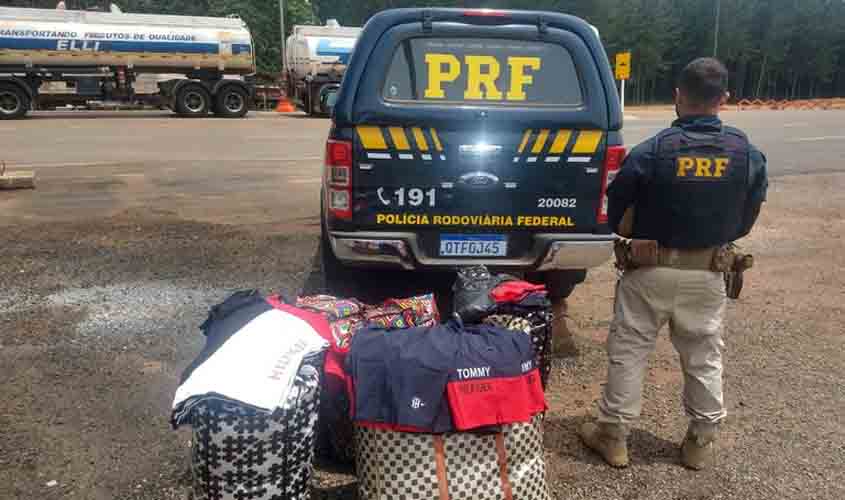PRF identifica transporte de mercadoria falsificada