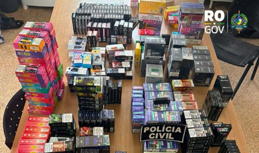 Polícia Civil apreende 500 dispositivos na operação Vape