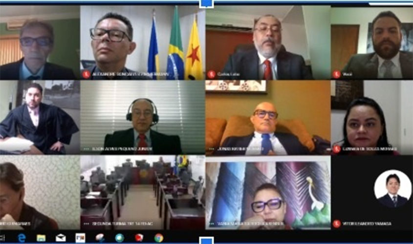 Segunda turma do TRT14 dá início às sessões de julgamentos telepresenciais em Rondônia e Acre, com transmissão ao vivo