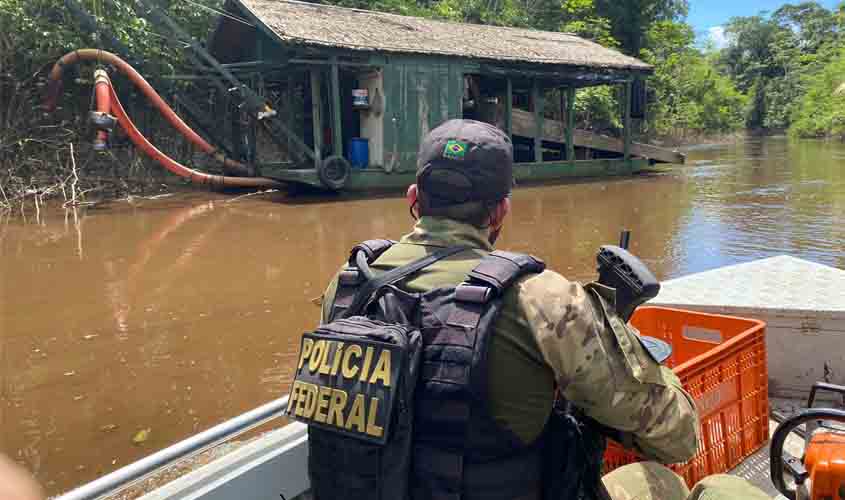 PF realiza operação Febre de Fogo IV para coibir garimpo ilegal em Rondônia