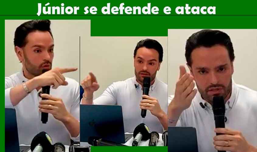 JÚNIOR FALA EM ARAPONGAGEM, ACUSA DEPUTADO E NEGA QUALQUER DESVIO, EM PRONUNCIAMENTO NA INTERNET