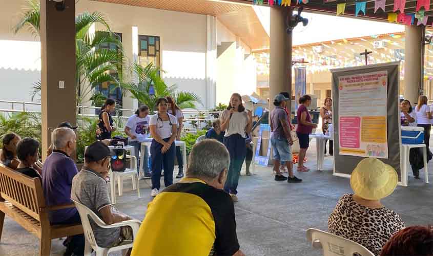 Prefeitura leva ação de saúde para idosos na Paróquia São Luiz Gonzaga