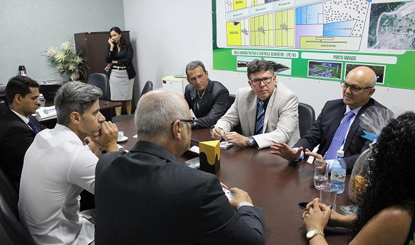 Comitiva da Suframa visita Porto de Porto Velho e trata da implantação de um porto seco em Guajará Mirim