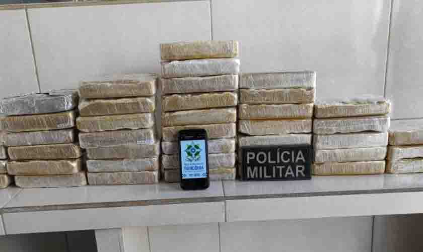 Polícia Militar prende suspeito e apreende 40 KG de pasta base