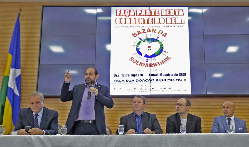 Presidente da Assembleia Legislativa destaca importância do Bazar da Solidariedade