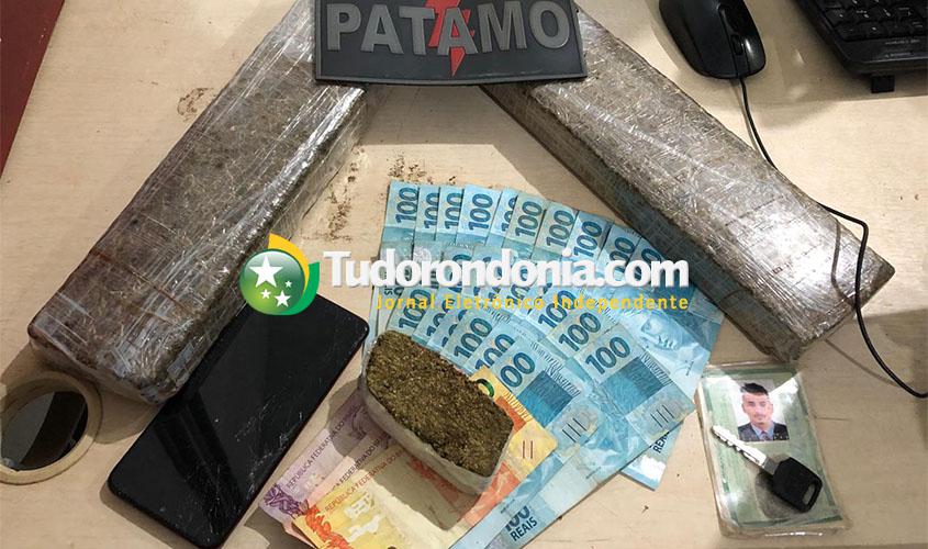 Bope prende jovem motociclista com quase três quilos de maconha na zona sul da capital