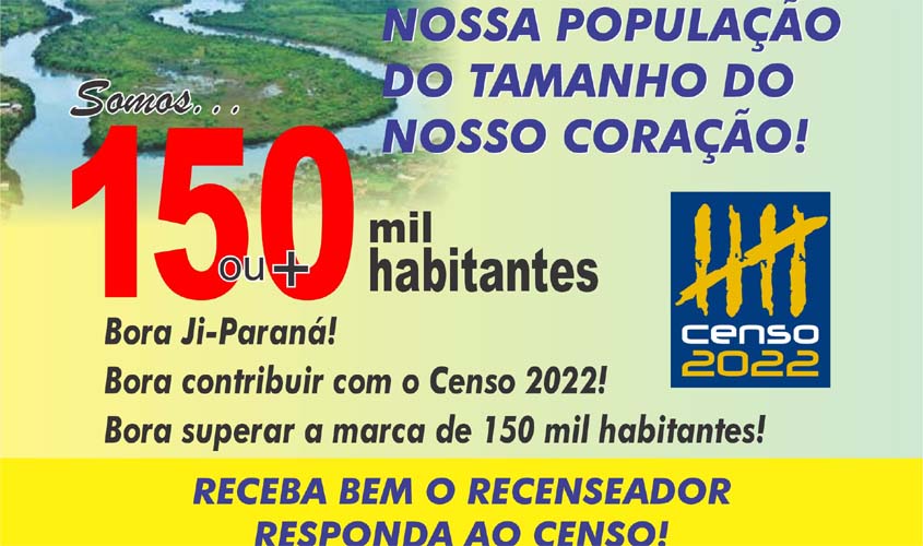 Moradores lançam campanha 'Nossa população do tamanho do nosso coração'