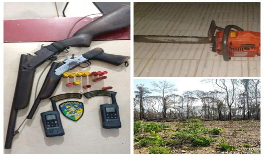 Batalhão de Polícia Ambiental apreende armas de fogo durante fiscalização ambiental