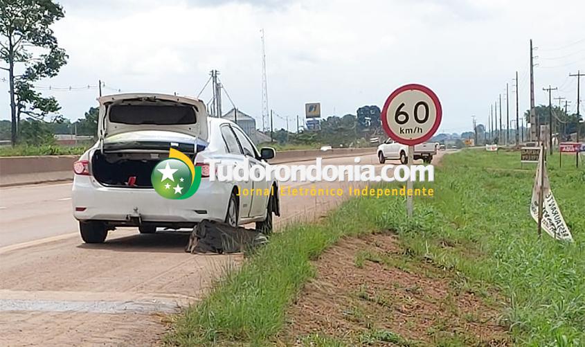 Motociclista morre atropelado por taxista na BR- 364 