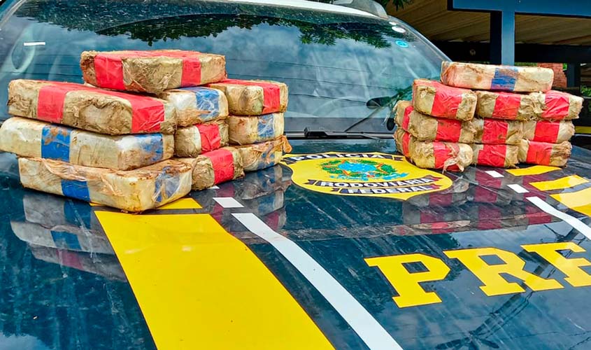 Em Porto Velho/RO, PRF e DENARC apreendem quase 21 Kg de pasta base de cocaína
