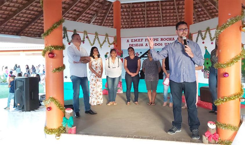 Deputado Anderson entrega play ground em escola infantil de Vilhena 