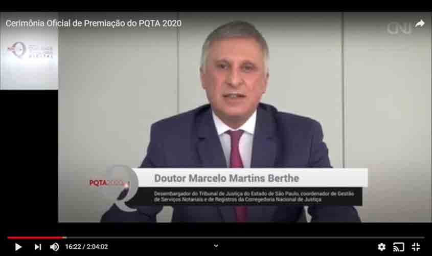 Prêmio reconhece qualidade de gestão de 136 cartórios em todo o país