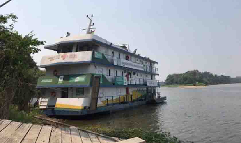 Barco Hospital Walter Bartólo atenderá indígenas do Rio Pacaás Novos