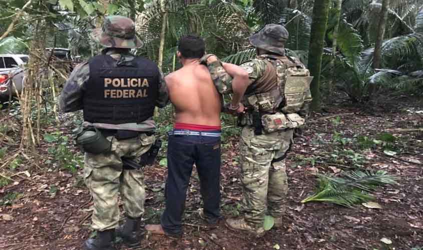 PF realiza operação na reserva indígena Uru-Eu-Wau-Wau e flagra pessoas não autorizadas na área, uma pessoa foi presa