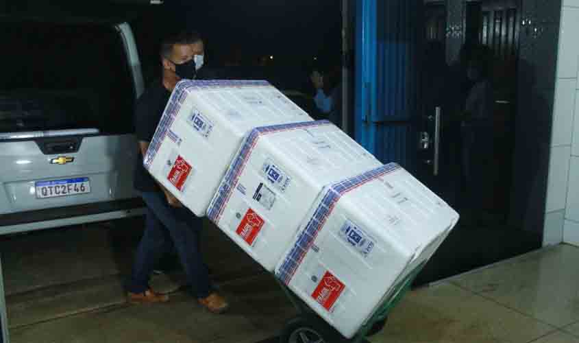 Rondônia recebe mais 40.150 mil doses de vacinas contra a covid-19