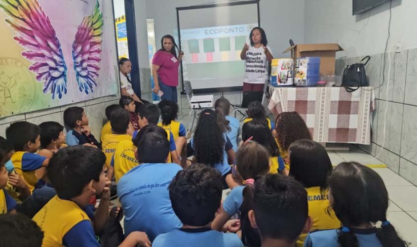 Ações educativas incentivam o descarte correto de resíduos nos ecopontos