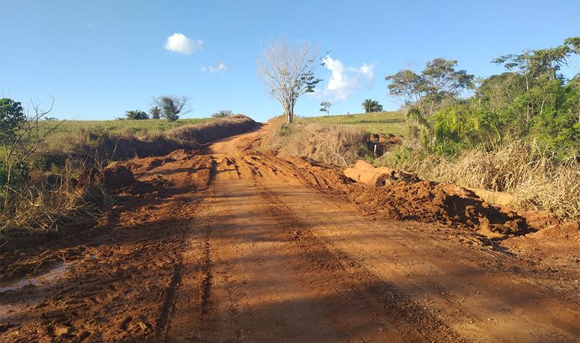 Governo trabalha na substituição de pontes e recuperação de vias municipais em cooperação com a Prefeitura de Vilhena