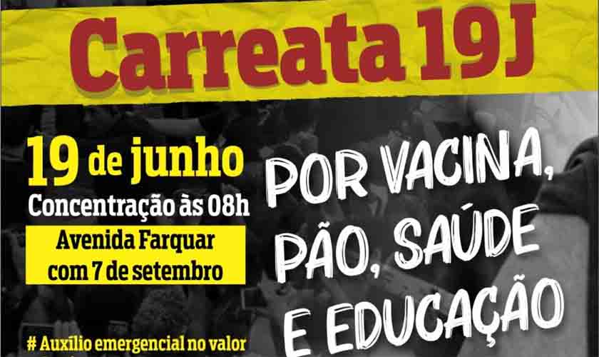 Sintero convoca categoria para ato público por vacina, pão, saúde e educação no dia 19 de junho