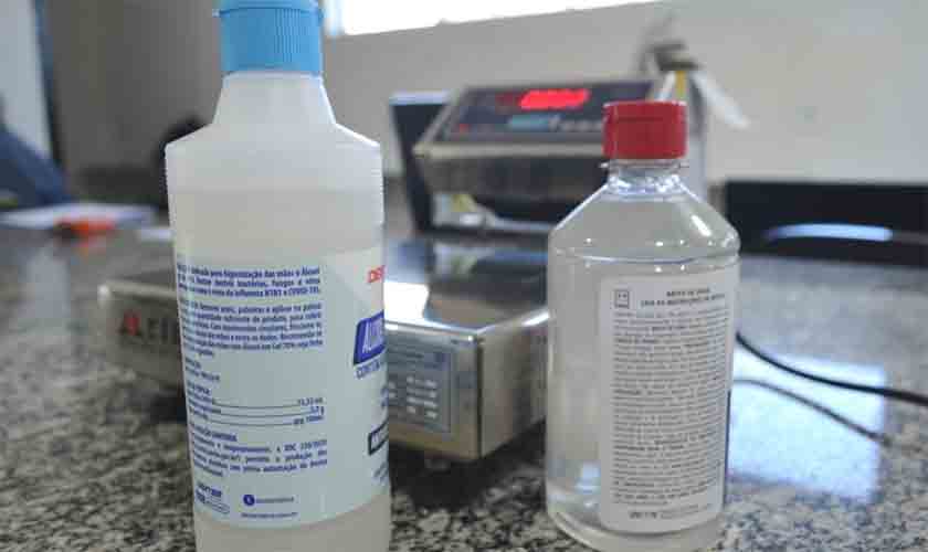 Ipem identifica irregularidade em marcas de álcool em gel na região Madeira Mamoré