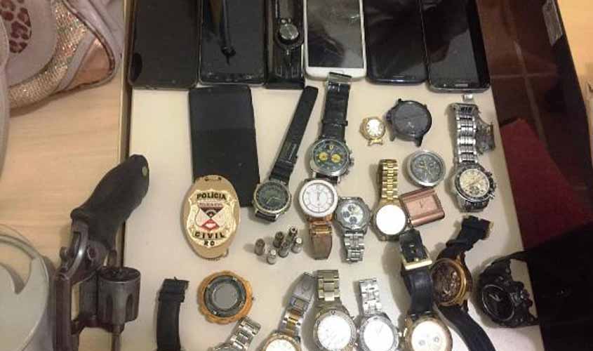 Polícia Civil apreende arma de fogo e recupera objetos de procedência duvidosa