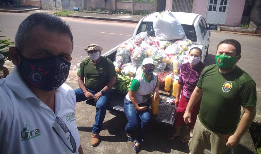 Indígenas em tratamento de saúde recebem cestas básicas com produtos naturais