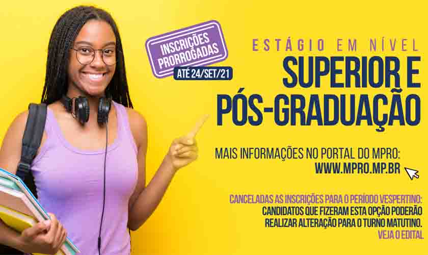 Edital prorroga inscrições e notifica candidatos que optaram pelo turno vespertino a alterar para período matutino