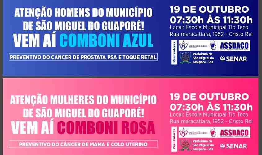 ASSDACO realiza nova campanha de prevenção ao câncer em São Miguel do Guaporé