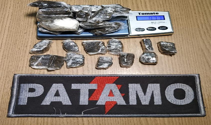 Patamo do 7º BPM conduz trio suspeito de tráfico de drogas