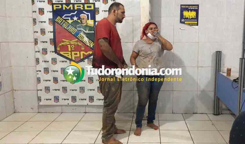 Casal armado é preso após fazer assalto e bater contra carro que capotou na zona Leste