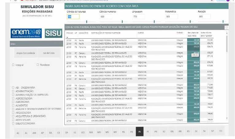 MEC lança programa para simular nota no Sisu
