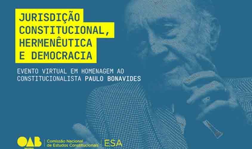 OAB promoverá debate 'Jurisdição Constitucional, Hermenêutica e Democracia'