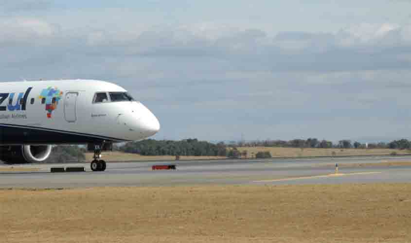 Confira as datas de quando Vilhena, Ji-Paraná e Cacoal terão os voos da Azul retomados